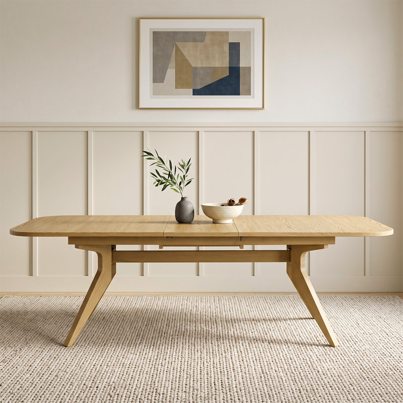 Ensemble de table de salle à manger extensible en placage de bois de 78" à 96" avec 6 fauteuils en chenille, Olive Green
