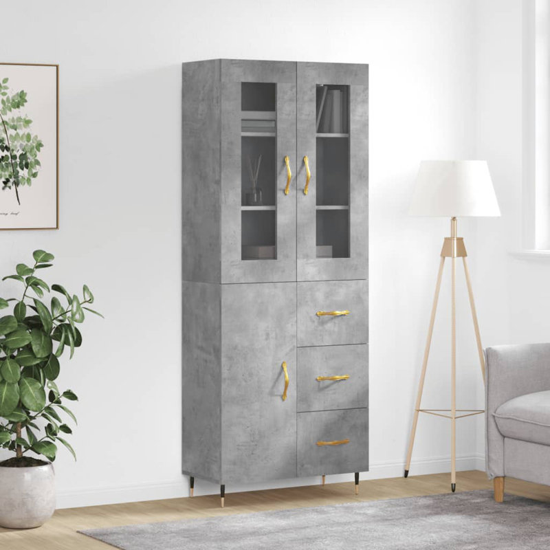 69.5cm Sideboard, Concrete Grey