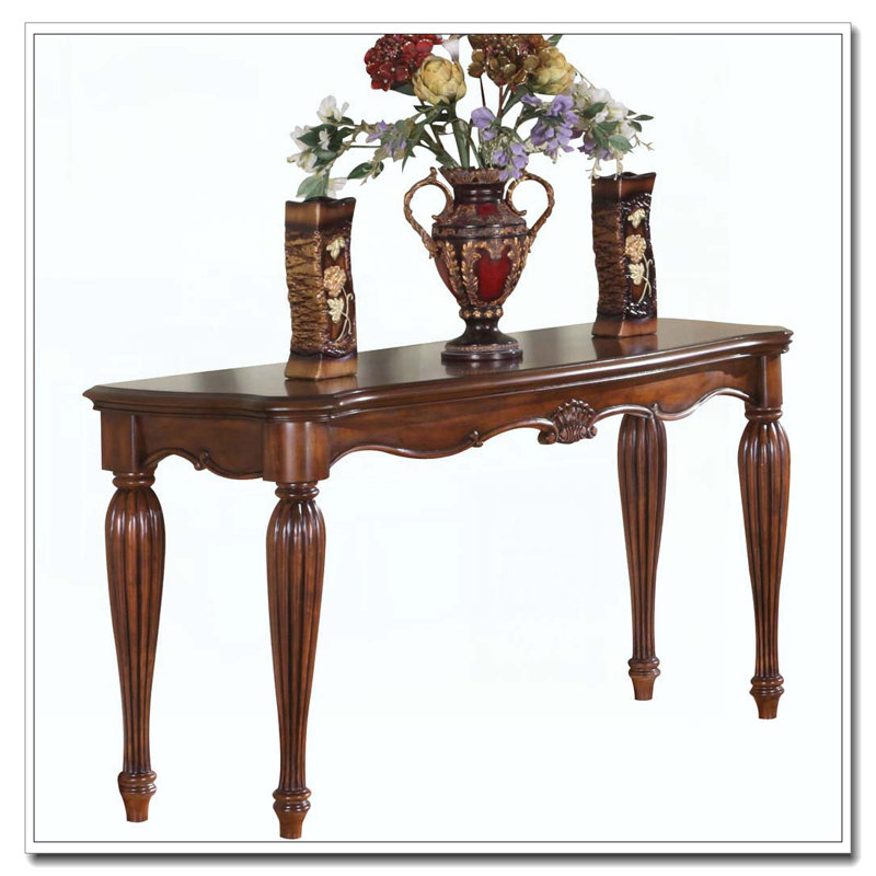 Cherry Sofa Table with Turned Fluted Legs