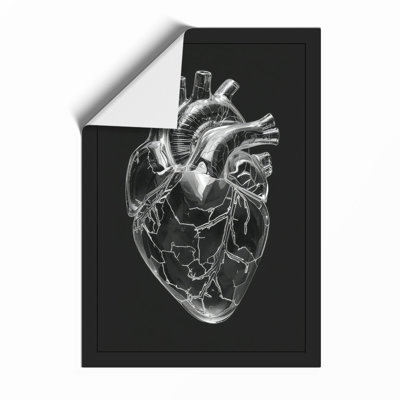 Anatomical Heart Study Modern - Framed Print