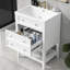 Meuble-lavabo sur pied simple 24 po avec comptoir en céramique Lelja