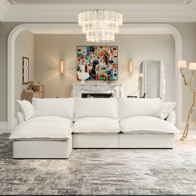 Upholstered Sofa, Cloud Sofa Modular Sectional Sofa Couch Down Fill Cushions Soft Couches For Living Room