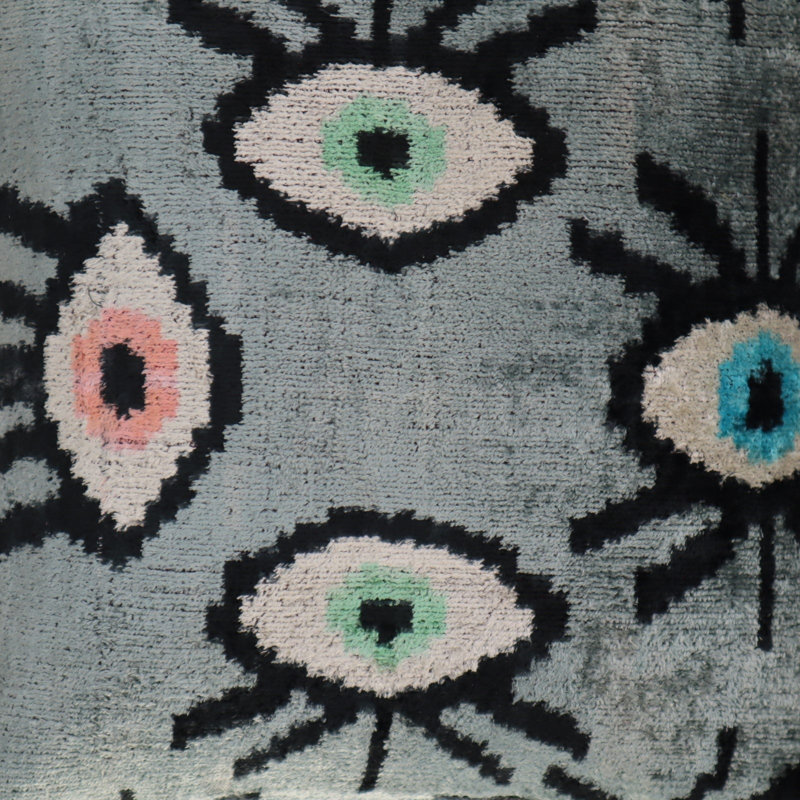 Coussin décoratif géométrique, Gris, 16 po x 16 po, Carré