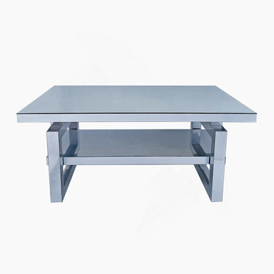 Coffee Table, Tea Table With Shelf For Living Room