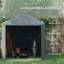 Outsunny 1.6 x 2.2m Garden Storage Shed Tent Large Door Dark Grey