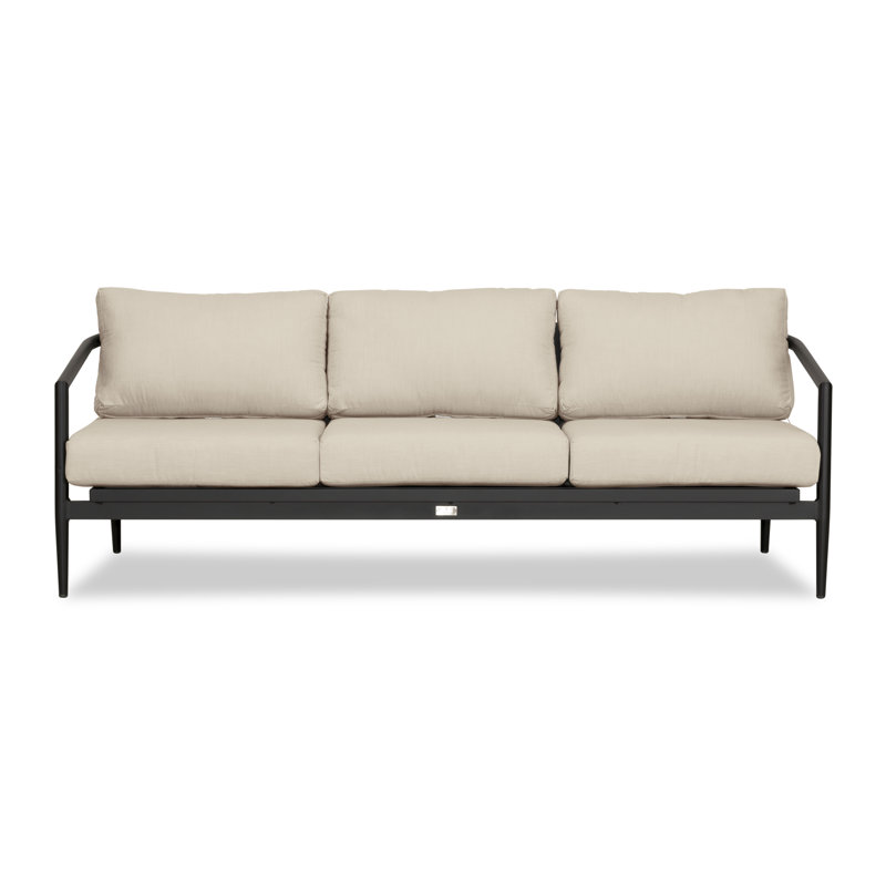 Outdoor 3 - Seat Patio Sofa, Black, Spectrum Indigo Sunbrella®