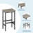 3-Piece Kitchen Table Set with Storage Shelves & 2 Bar Stools-894768023