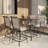 4 Person Swiveling Dining Set With Bar Table-367080691