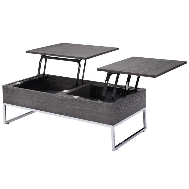 Table basse rectangulaire avec plateau relevable