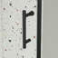 Porte de douche à cadre pivotant en noir mat - largeur 44 à 48 po, hauteur de 71 po, verre trempé de 1/4 po, poignée en acier inoxydable, fermeture magnétique, boîtier de fuite W, H, conception de fuite-124069871