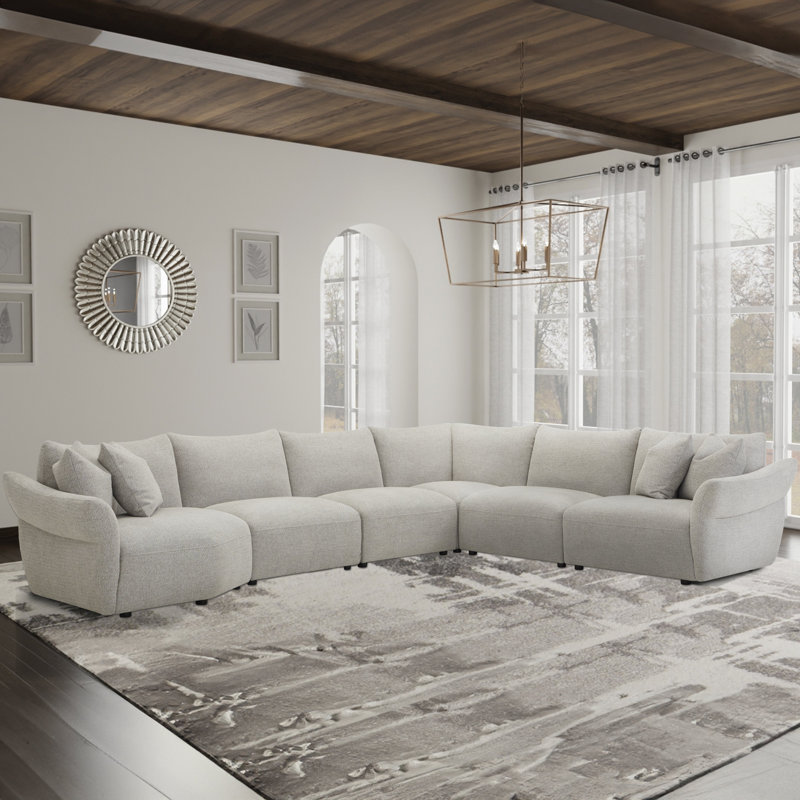 Puello Upholstered L-Shaped Sectional Symmetrical
