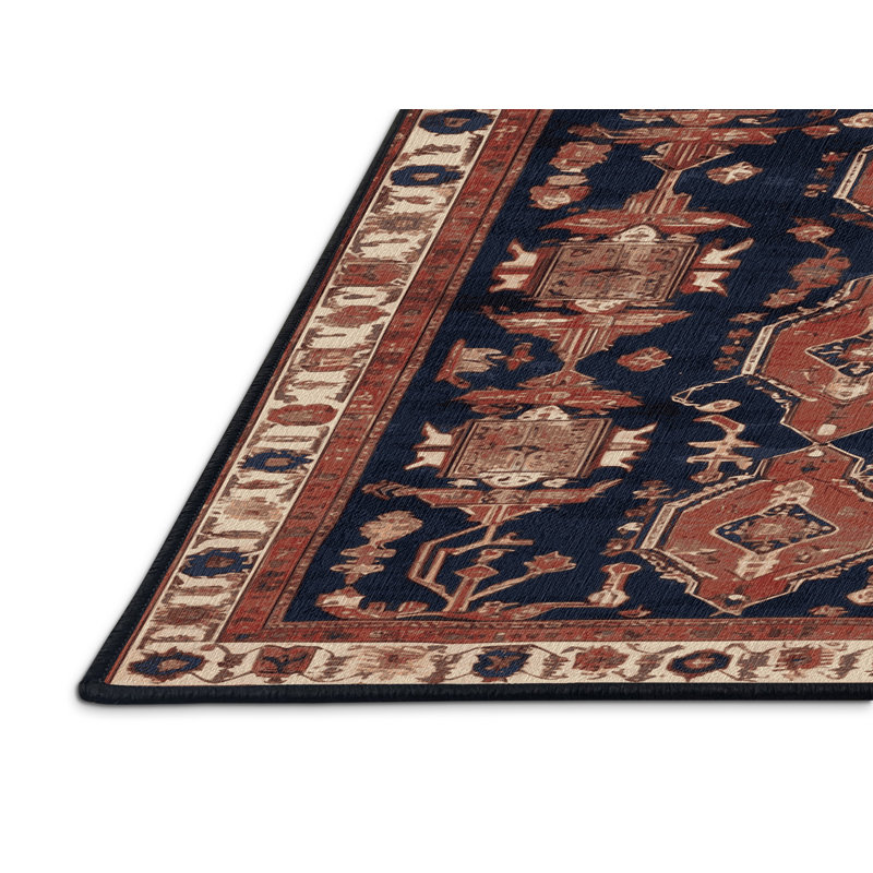 Tapis brun lavable à la machine, Carré 6 pi