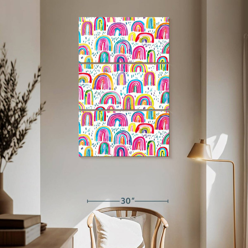 Merveilleux arcs-en-ciel colorés Alvord, H 65 po x l 42 po