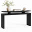 Console de 59 po avec placage en grain de bois naturel et colonnes de soutien en bois massif, table de canapé d'entrée de style flottant et pieds réglables pour le couloir ou derrière le canapé-161064945