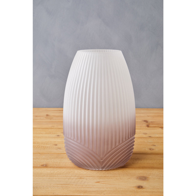 Azenet Handmade Glass Table Vase, 30cm H x 18.5cm W x 18.5cm D
