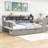 Wooden Daybed with 2 Drawers Storage and Built-in-Desk-2062152091