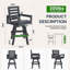 Outdoor Swivel Bar Stools, Patio Bar Chair With 360° Swivel & Ladderback-130569881