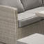 Outdoor Barbados Half Weave L-shape Corner Seating Set with Ceramic Table Top and Cushions-96734990