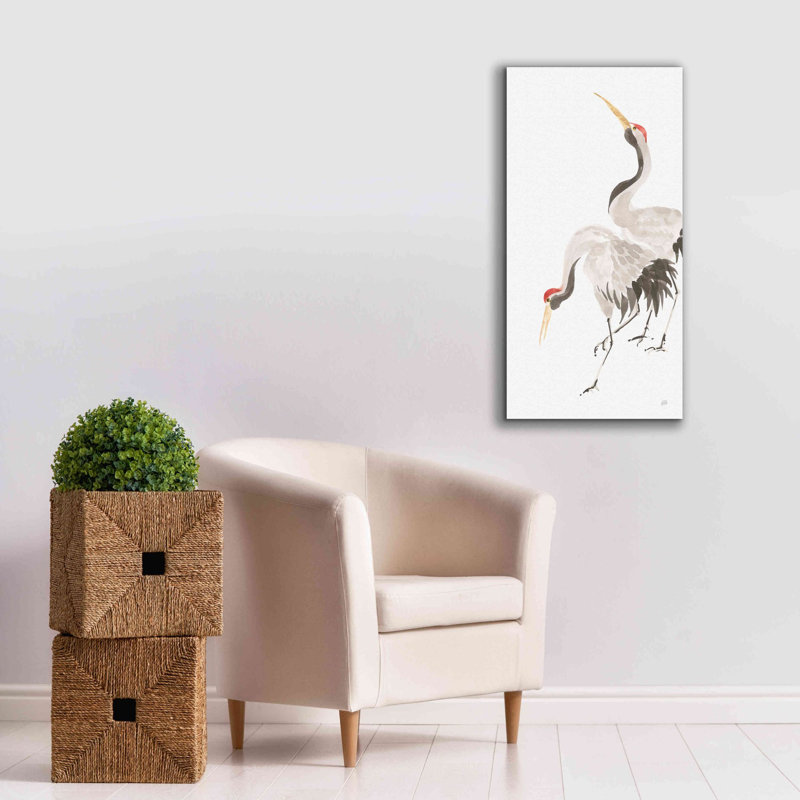 'Scroll Crane IV' by Chris Paschke, Giclee Canvas Wall Art, 40" H x 20" W x 1.5" D