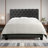 Winston Porter Fabric Upholstered Bed Frame with Adjustable Headboard-1021784448-1021784454