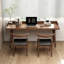 Bureau rectangulaire en bois massif noyer-984886056