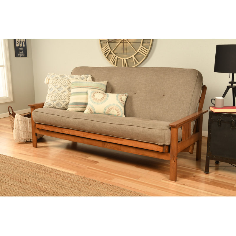 Lakel Futon Mattress, Frame Not Included, Linen Stone, 8", Full