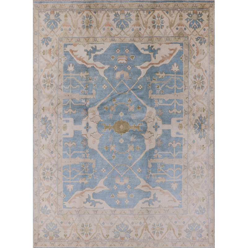 Tapis oriental beige / brun / bleu, Rectangle 8 pi x 12 pi
