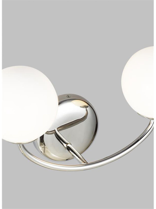 Galassia Two Light Vanity By AERIN, Polished Nickel
