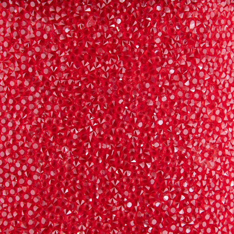 Red Velvet Rhinestone Christmas Stocking, 7" Length