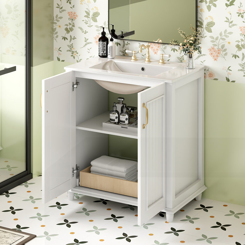 Meuble-lavabo 30 po avec lavabo en céramique