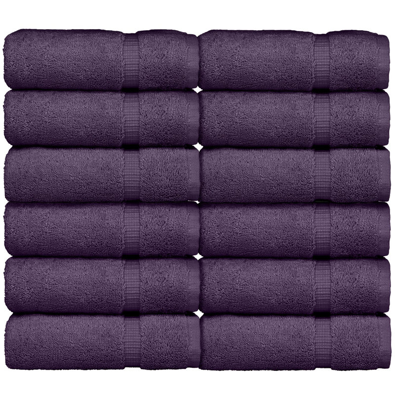 Ensemble de serviettes 100% coton, Prune