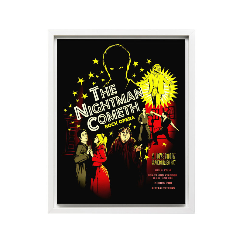 Nightman Cometh, Canevas, Encadrement blanc, H 11 po x l 14 po