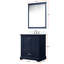 Meuble-lavabo l 30 po x P 22 po bleu marine, plateau en marbre, grand espace de rangement 30 po Meuble-lavabo avec comptoir, 22 po