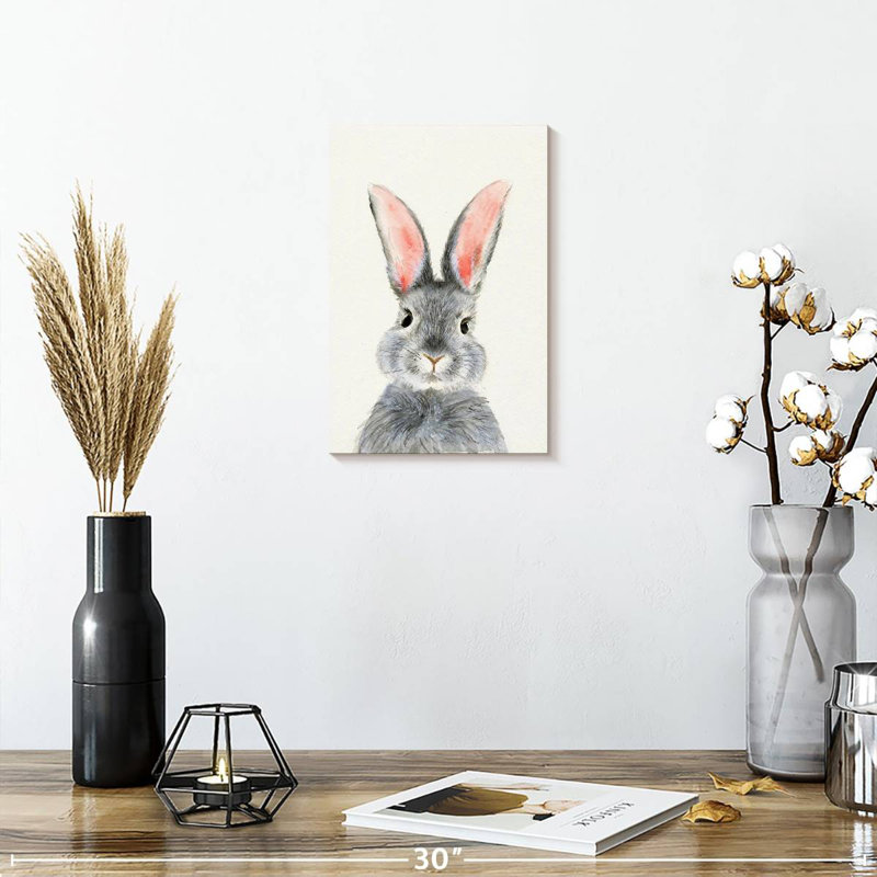 Brampt Fluffy Gray Bunny, 12" H x 8" W