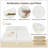 Outdoor Daybed, Patio Rattan Daybed With 5-Position Adjustable Backrest And Removable Cushions&Pillows, Iron Frame Outdoor Bed Loveseat For Garden, Backyard, Poolside (White Frame+Beige Cushion)-1654770517