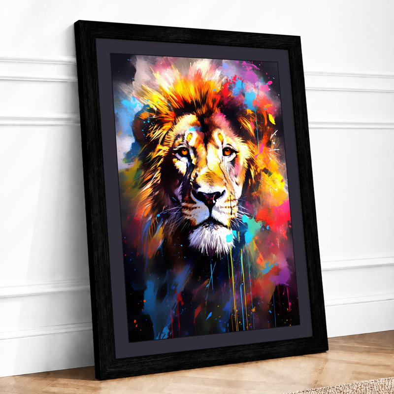 Coloured Roar Modern - Print, A4 - 29.7 x 21.0 cm, Black