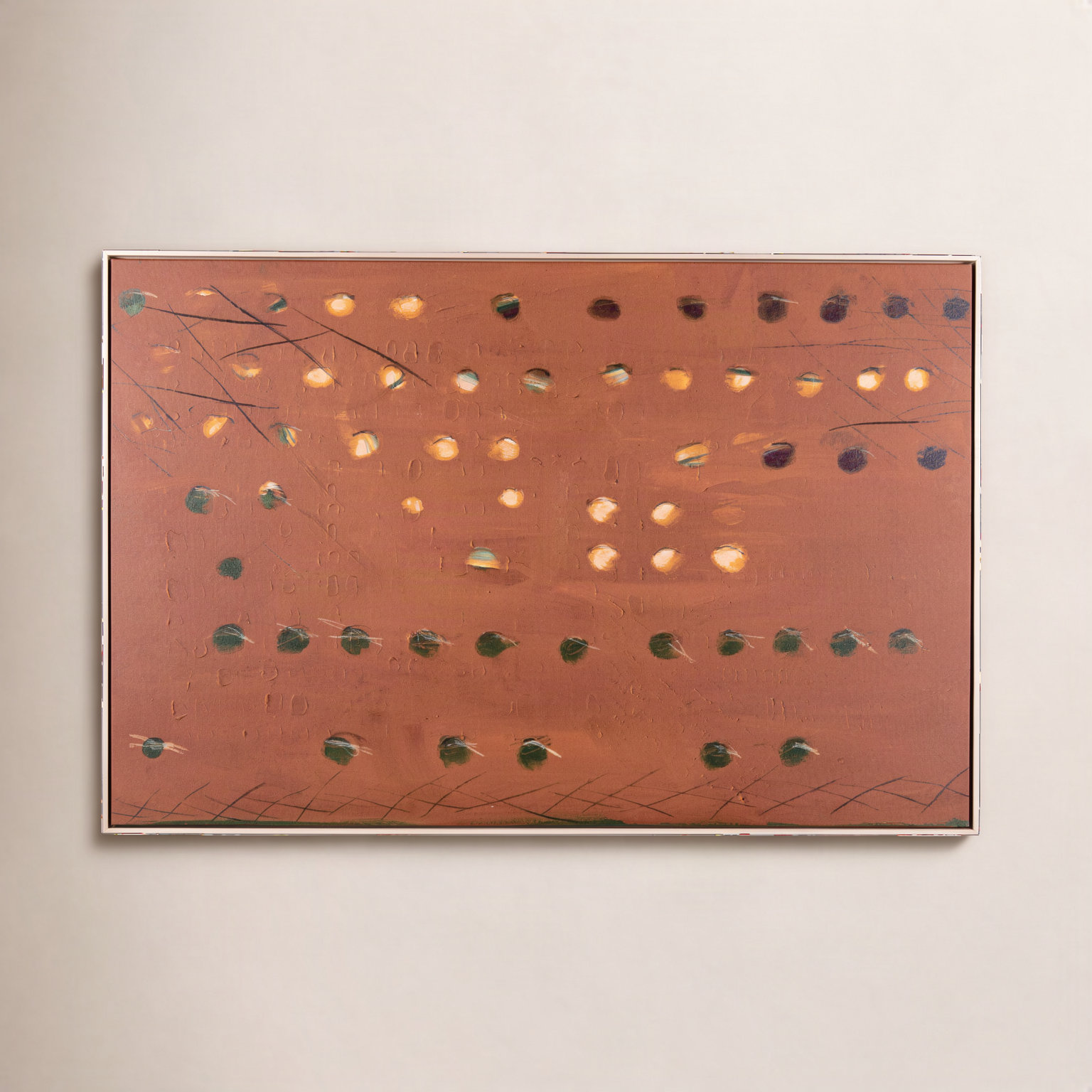 Azaiel "X Spot Rust" Painting by Jamie Beckwith, 24" H x 36" W x 2" D