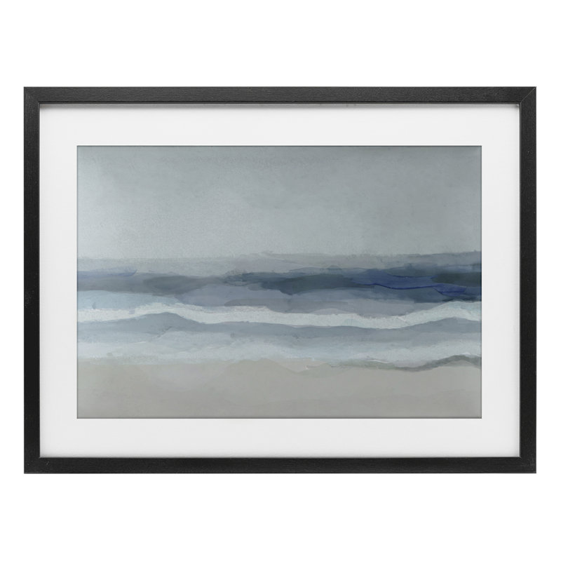 Reproduction sous verre en sourdine, par Norm Stelfox, H 14 po x l 20 po, Cadre noir minuit