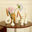 Petit ensemble de 10 vases à bourgeons en céramique blancs en vrac de style bohème campagnard moderne pour l'herbe de pampa, fleurs, vases en céramique blancs décoratifs pour la maison, décoration de table d'entrée