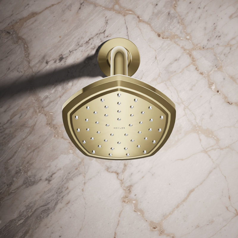 Occasion Full/Standard Fixed Shower Head, Vibrant French Gold, 2.5 GPM