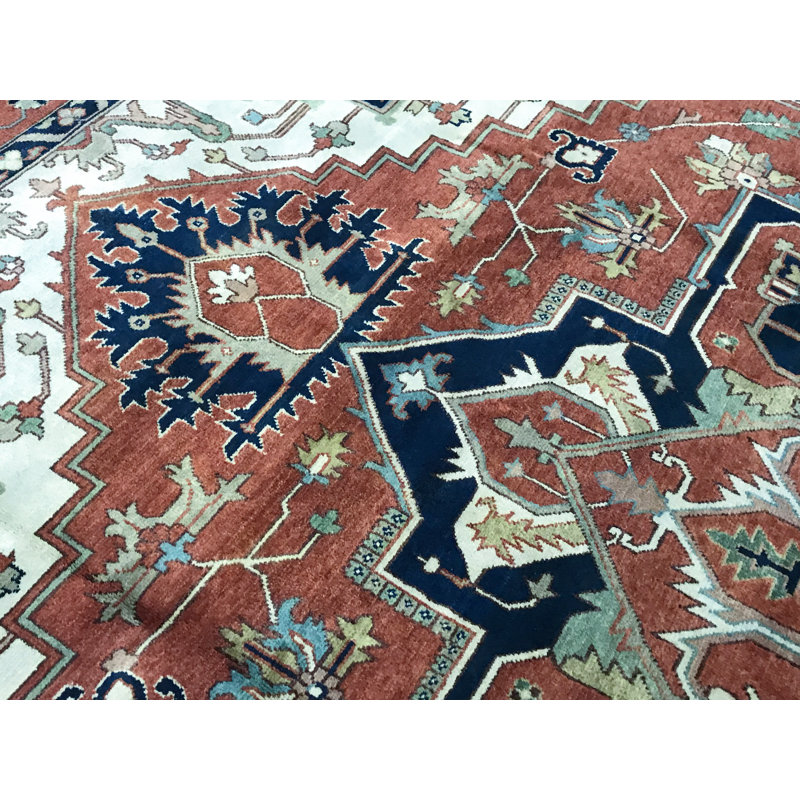 Hand-Knotted High-Quality Rust Area Rug