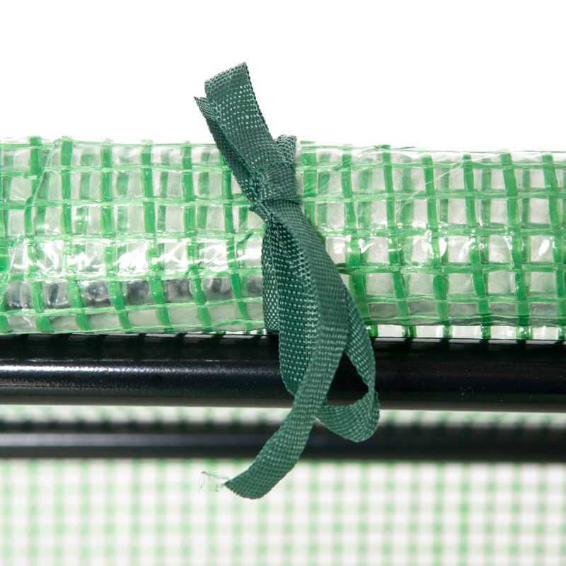 Mini serre 4 pi x 2 pi avec housse en PE et fenêtres à enroulement, indispensable pour le jardinage intérieur et extérieur, protège contre les intempéries, garde la chaleur, protège, structure en acier stable, vent, assemblage nécessaire au froid
