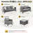 Lovall Premium All-Weather Wicker 9 - Person Patio Conversation Sets with Cushions-240010732