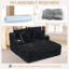 Fauteuil lounge surdimensionné en fausse fourrure, canapé de style nuage avec porte-gobelets et coussins, fauteuil lounge moelleux pour salon, chambre, coin lecture, appartement, aucun assemblage requis-667078744