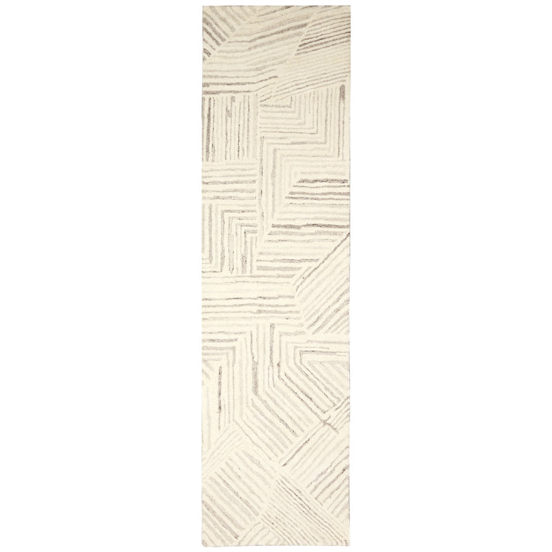 Hertraud Wool Abstract Indoor Rug, Runner 2' x 7'6"