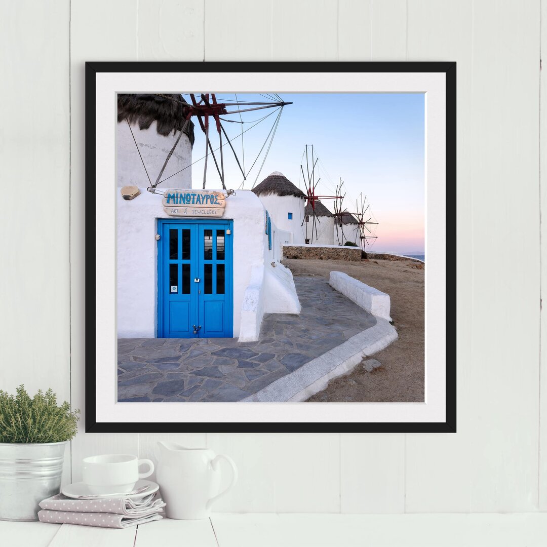 Gerahmtes Poster Mykonos Windmills