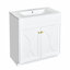 Meuble-lavabo de 30 pouces avec lavabo en céramique, durable et élégant pour les salles de bain modernes, facile à nettoyer et à entretenir-1521292726