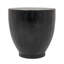 Guillen Round Mango Wood Drum End Table with Combed, Black