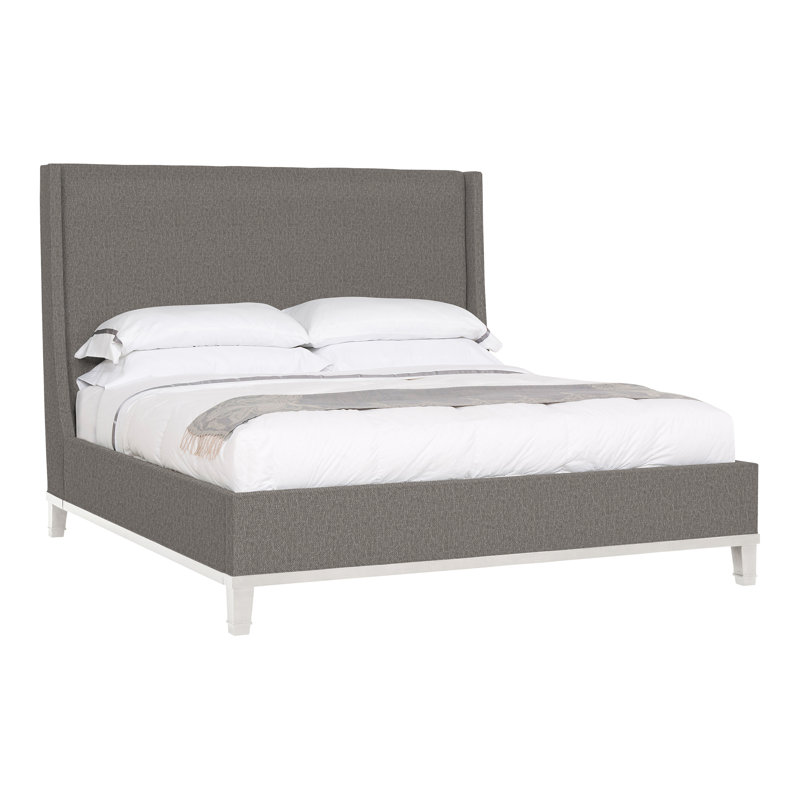 Michael Weiss Upholstered Wingback Bed, Worthy Snow, Casa Blanca