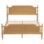 Structure de lit en rotin de style traditionnel, aucun sommier nécessaire, noyer antique